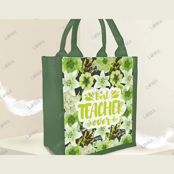 Mẫu 3: Hoa xanh chữ Best Teacher Ever