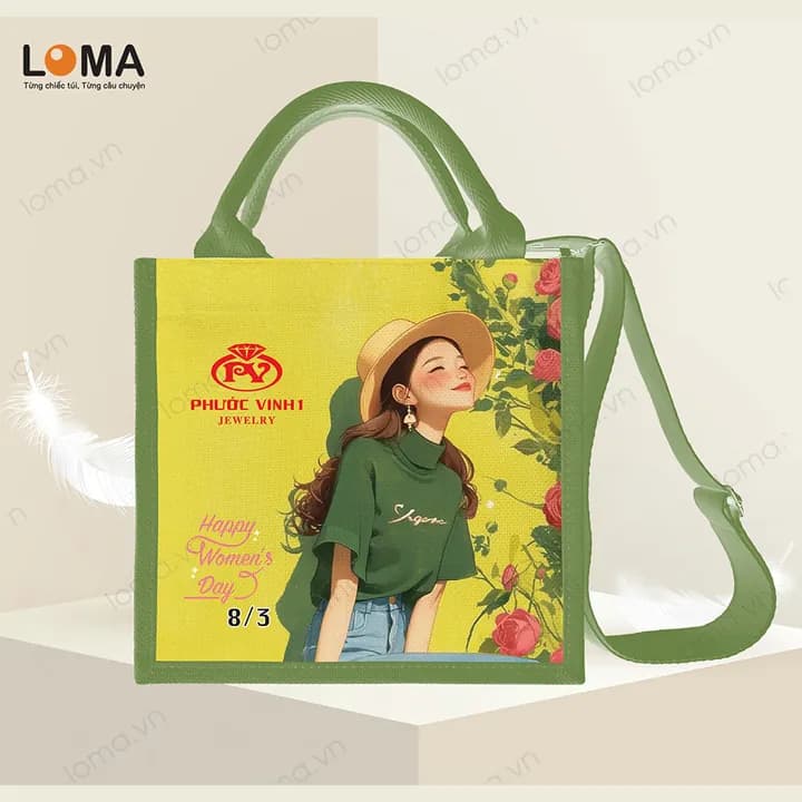 Xanh mạ: Cô gái và hoa mừng ngày 8/3