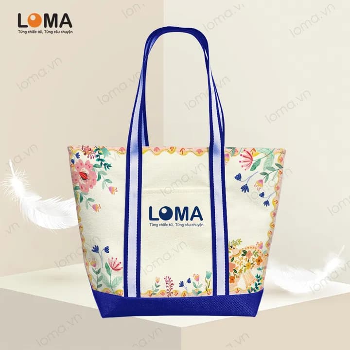 Hoa xanh dương: Họa tiết hoa lá mùa xuân