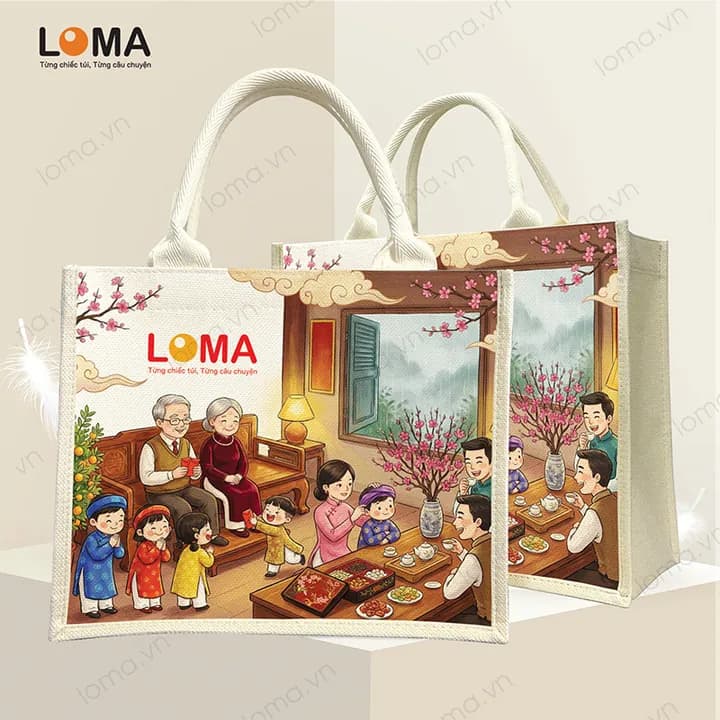 Mẫu 7: Gia đình quây quần ngày Tết